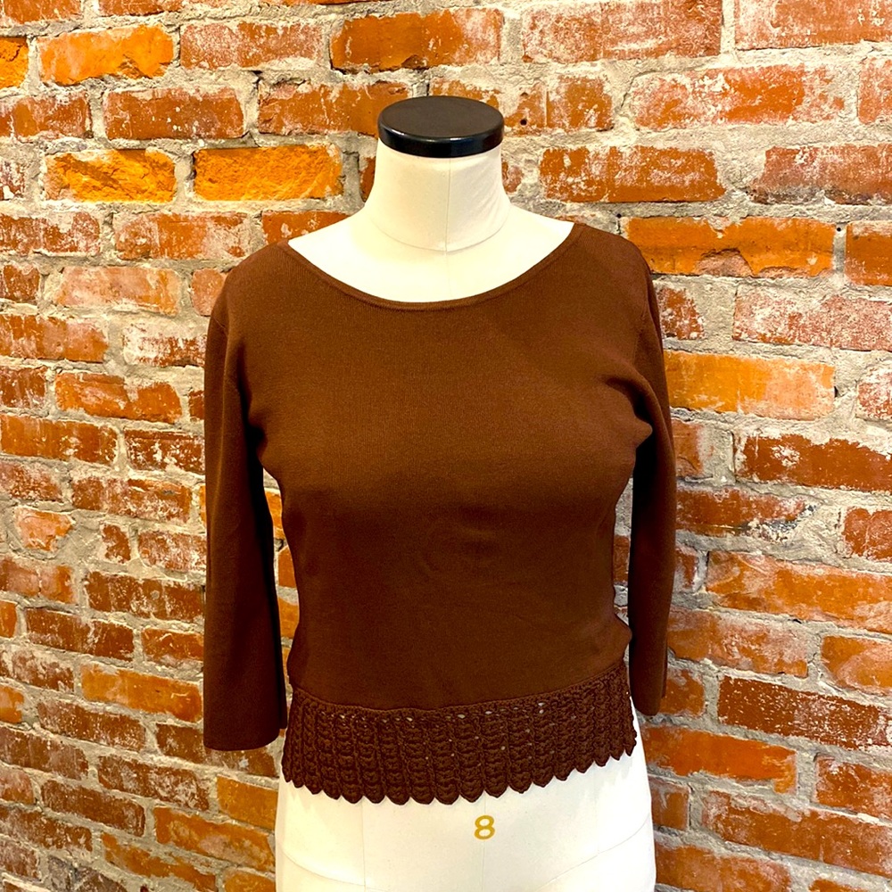 🔥New addition Joseph A. Crochet edge sweater